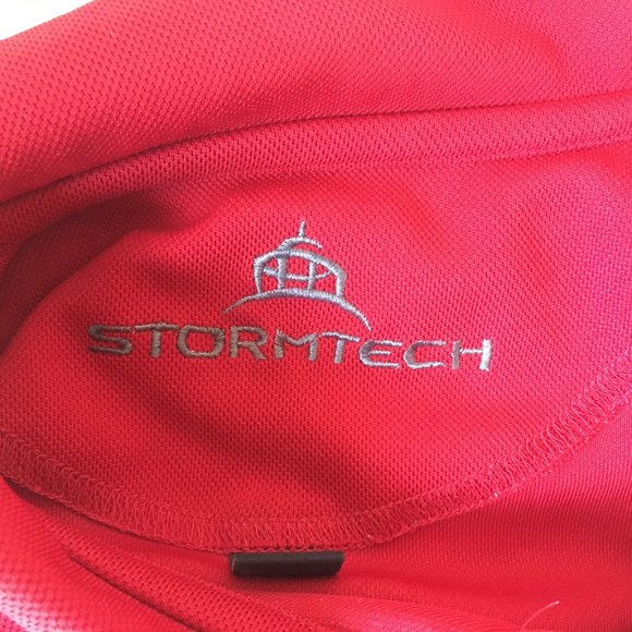 Stormtech Performance Men's XL Polo Short Sleeve Shirt Red Gray FLOW Logo - Picture 14 of 16